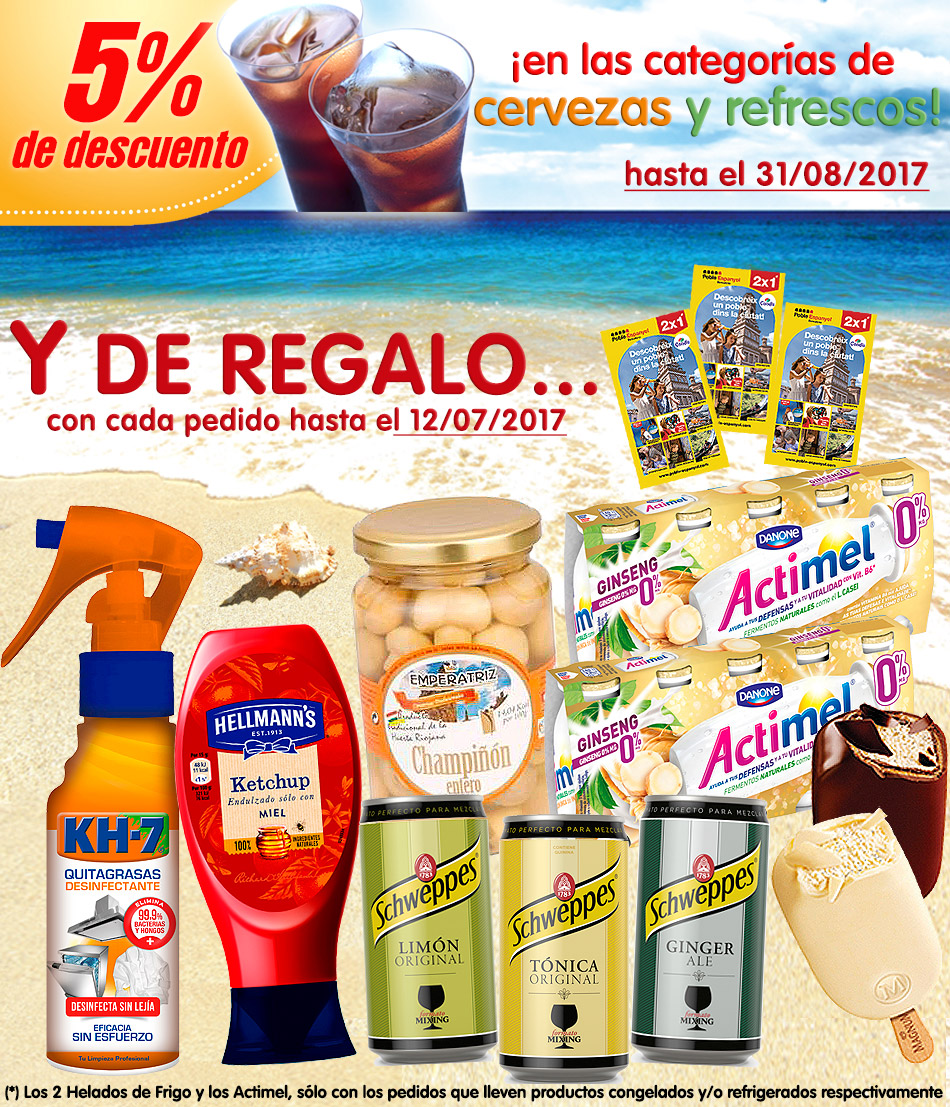 Descuento en refrescos y un lotazo de regalo con cada pedido